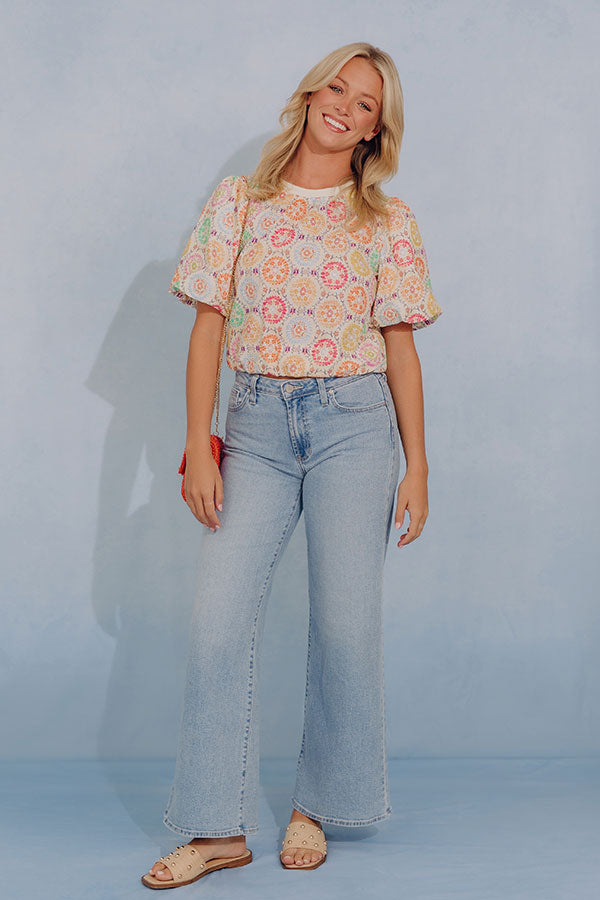 Mosaic of Style Floral Embroidered Top Image - 4