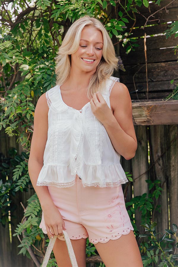 Lace and Grace Front Tie Top Image - 1
