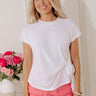 Casually Yours Knit Side Tie Top in White Image - 1