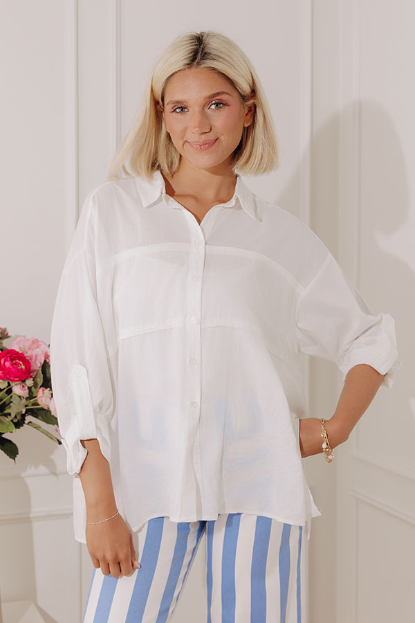 Malibu Beach House Oversized Button Up Top Image - 1