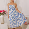 Wildflower Escape Midi Dress in Blue Image - 1