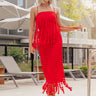 Salsa For Two High Waist Fringe Midi Skirt Image - 1