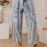The Odelia Midrise Stripe Barrel Leg Jean Image - 1