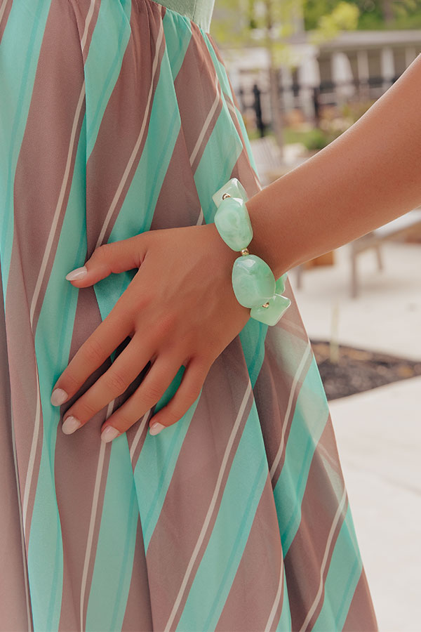 Color Pop Stretch Bracelet in Seaglass Image - 1