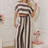 Ocean Front Views High Waist Wide Leg Pants in Espresso Image - 1