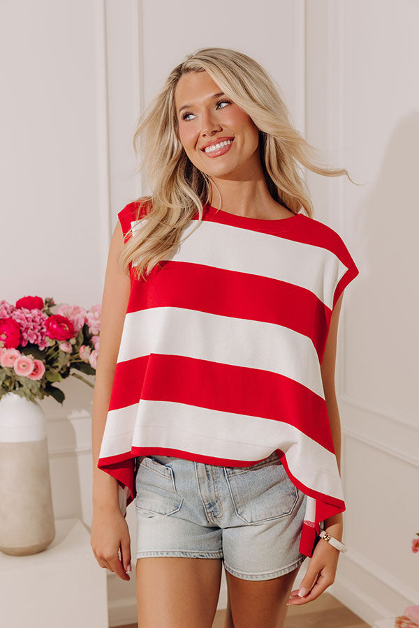 Nautical Season Oversized Stripe Top Image - 2