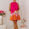 Sunset Social Color Block Mini Dress Curves Image - 1