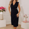 Prosecco Sippin' A-Line Midi Dress in Black Image - 1