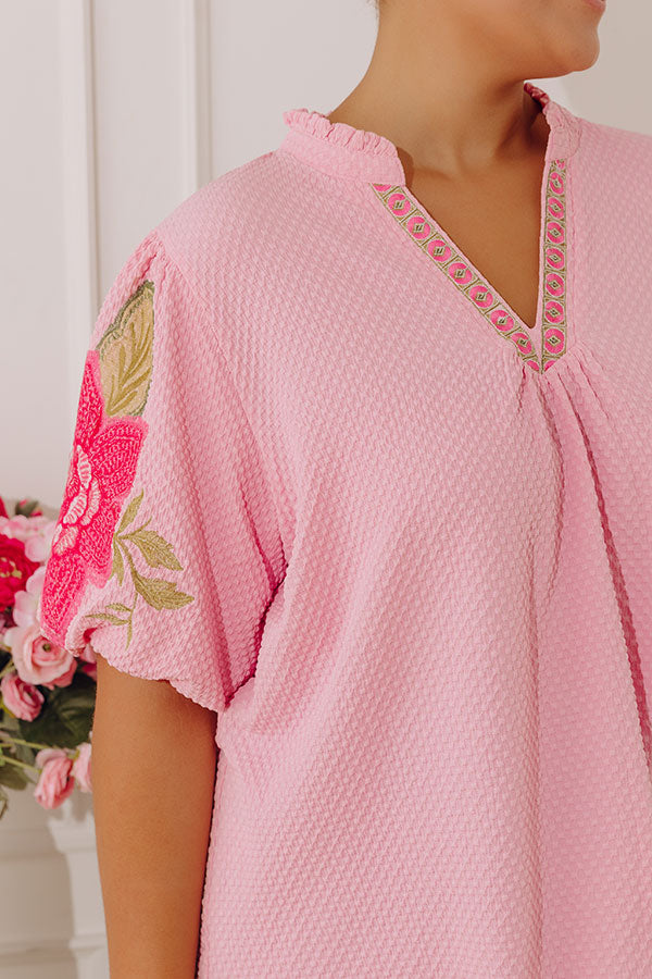 Blooming Beauty Embroidered Top Curves Image - 2