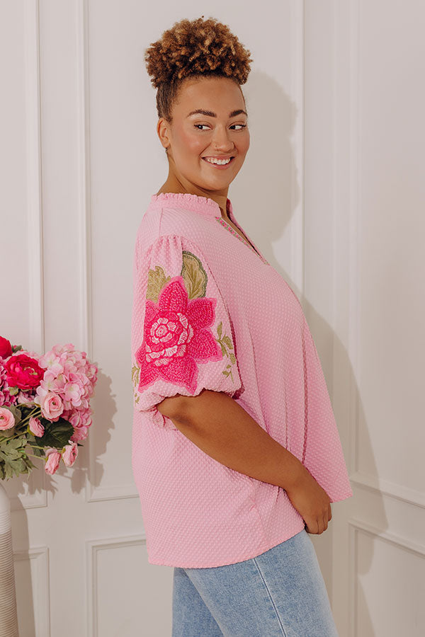 Blooming Beauty Embroidered Top Curves Image - 3