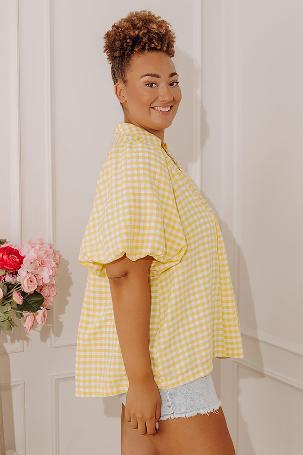 Picnic Charm Gingham Top Curves Image - 3