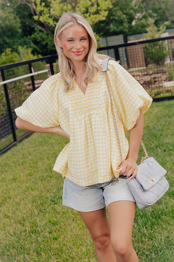 Picnic Charm Gingham Top