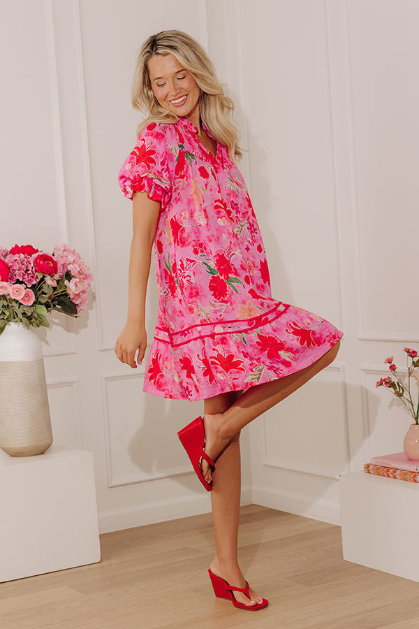 Bright Smile Floral Mini Dress Image - 1