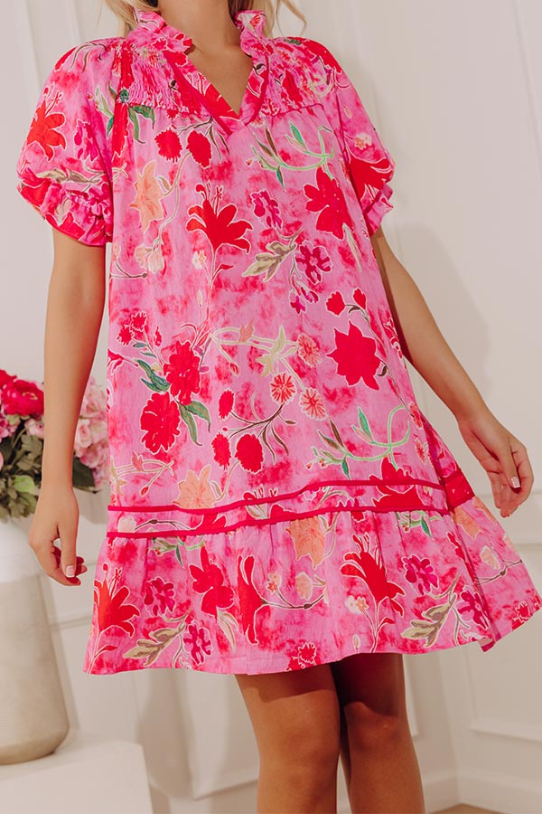 Bright Smile Floral Mini Dress Image - 5