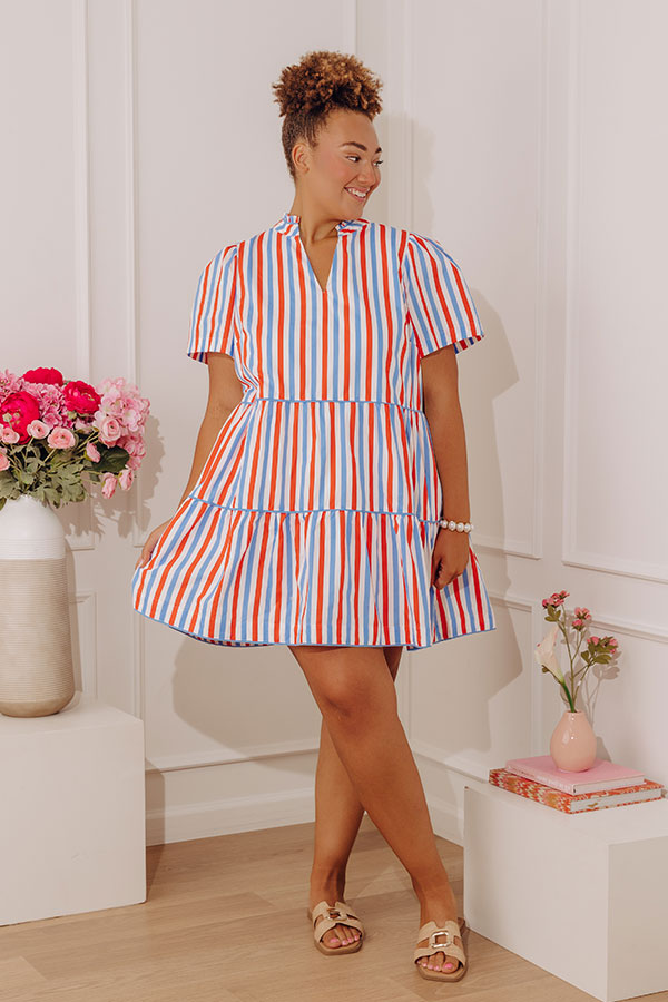 Liberty Lane Stripe Mini Dress Curves Image - 5