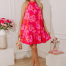 Gardenia Gorgeous Floral Mini Dress in Red Image - 1