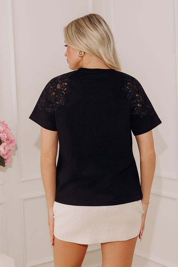 Fancy Seeing You Lace Top in Black Image - 5