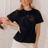 Fancy Seeing You Lace Top in Black Image - 1