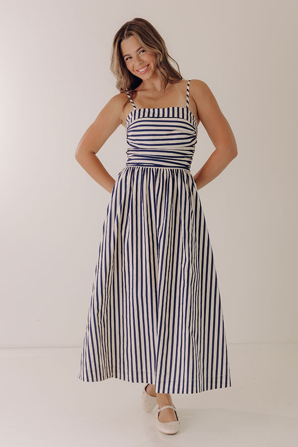 Nantucket Nights Stripe Midi Dress Image - 1