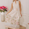 On The Riviera Stripe Eyelet Midi Dress Image - 1