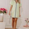 Seaside Chic Stripe Mini Dress in Lime Image - 1