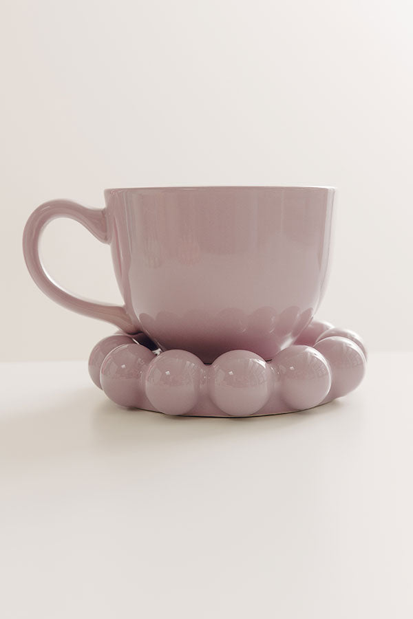 Spill The Tea Stoneware Mug in Lavender Image - 1