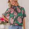 Sweet Elegance Floral Jacquard Top Image - 1
