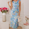 Daydream Melody Floral Satin Midi Dress Image - 1
