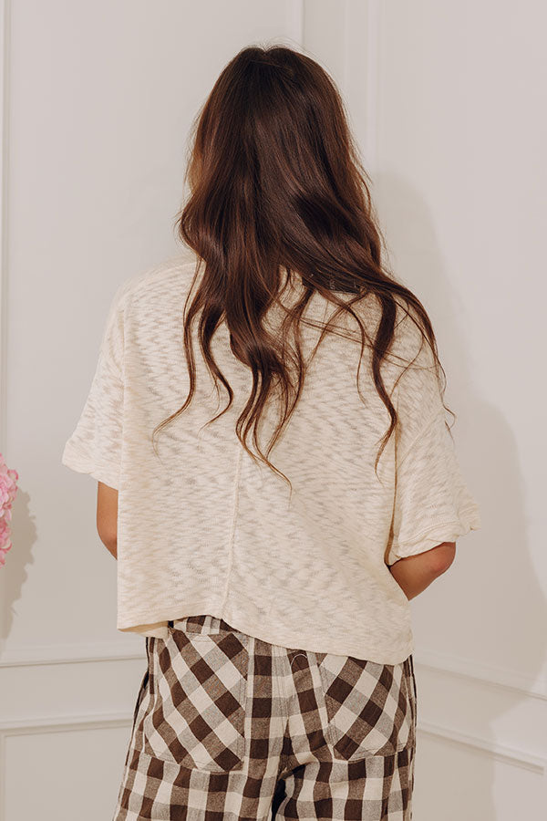 Bistro Chic Knit Button Up Top Image - 4