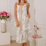Paradise Bound Embroidered Midi Dress Image - 1