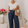 RISEN Calla Midrise Stripe Wide Leg Jean Curves Image - 1