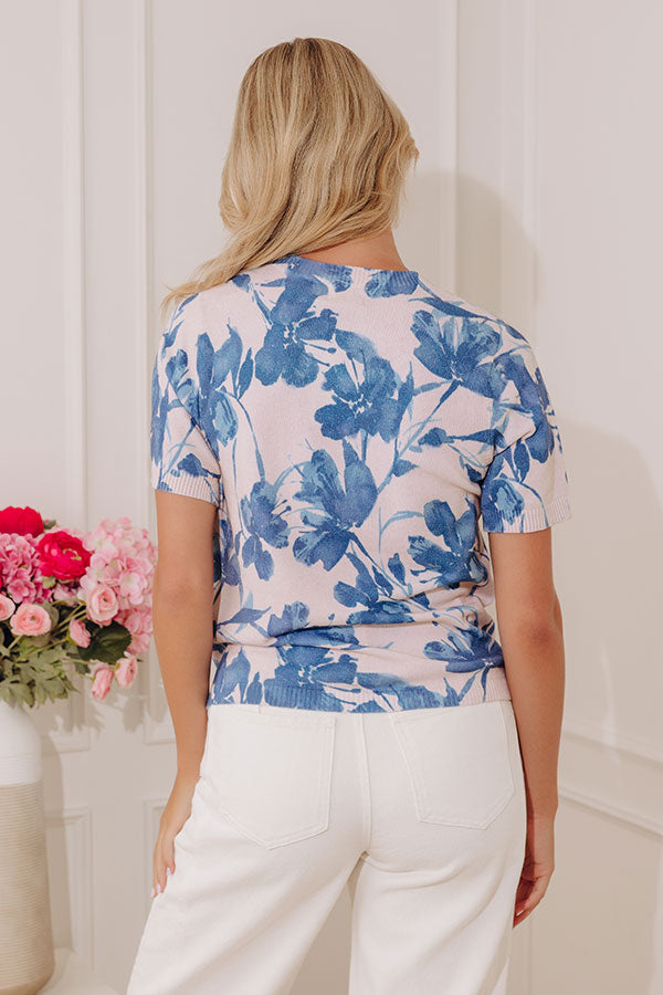 Fresh Beginnings Floral Knit Top Image - 3