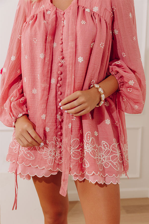 Love In The Details Embroidered Mini Dress Image - 3