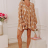 Chic Sweetheart Embroidered Mini Dress in Iced Mocha Image - 1