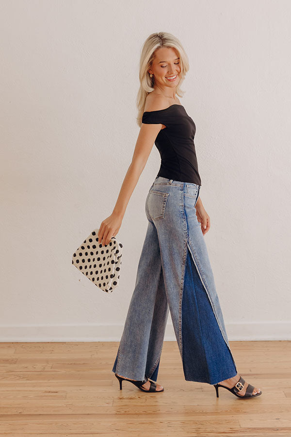 MICA Dakota High Waist 2-Tone Wide Leg Jean