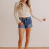 Beach House Sunsets Pointelle Knit Button Up Top Image - 1
