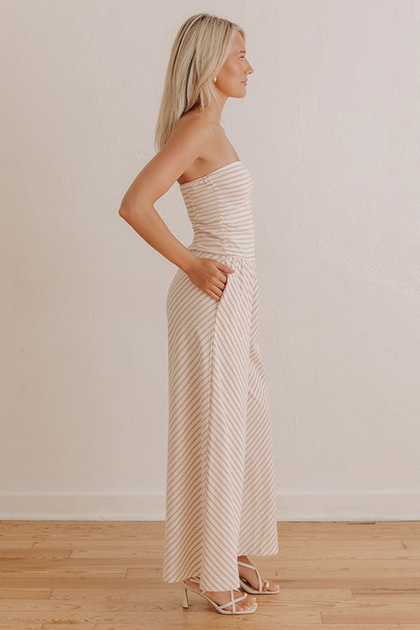Seaside Sorbet Stripe Wide Leg Jumpsuit Image - 2