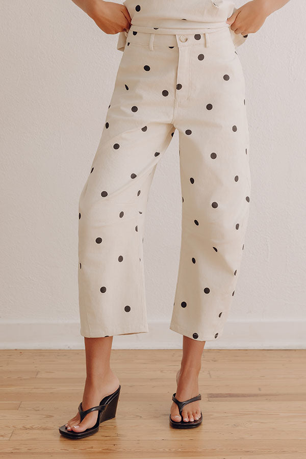 Sweet Spotlight High Waist Polka Dot Barrel Leg Jeans Image - 3