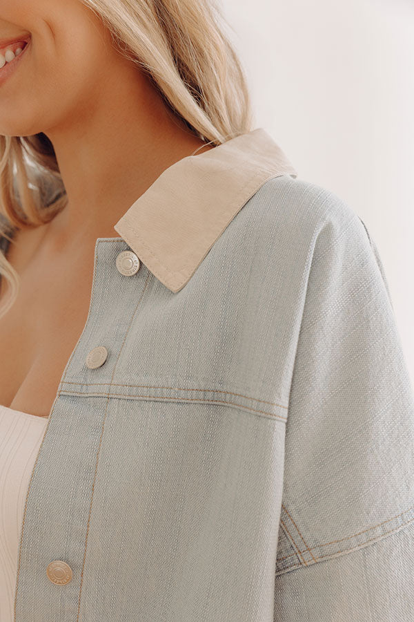 Casual Hangout Denim Jacket Image - 5