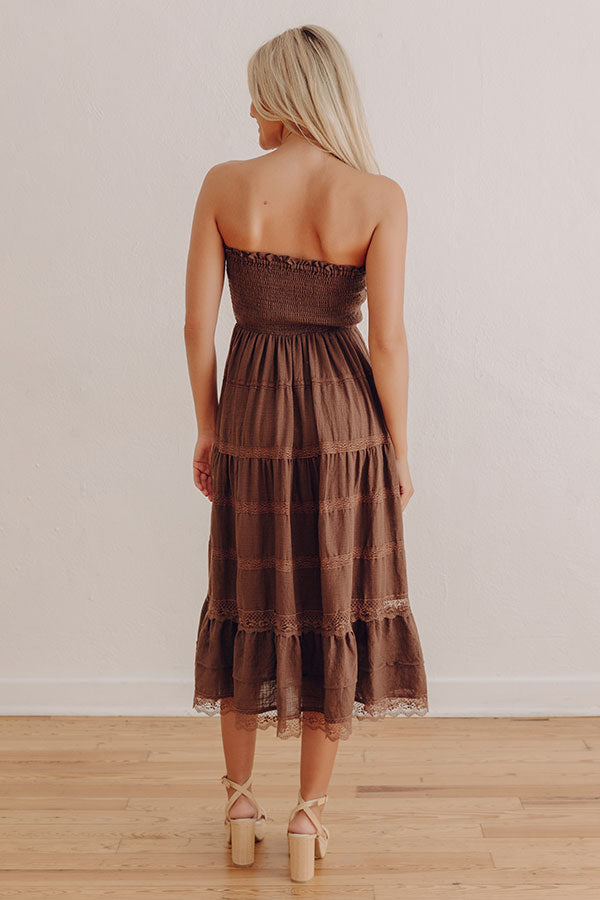 Patio Hangout Tiered Midi Dress Image - 4
