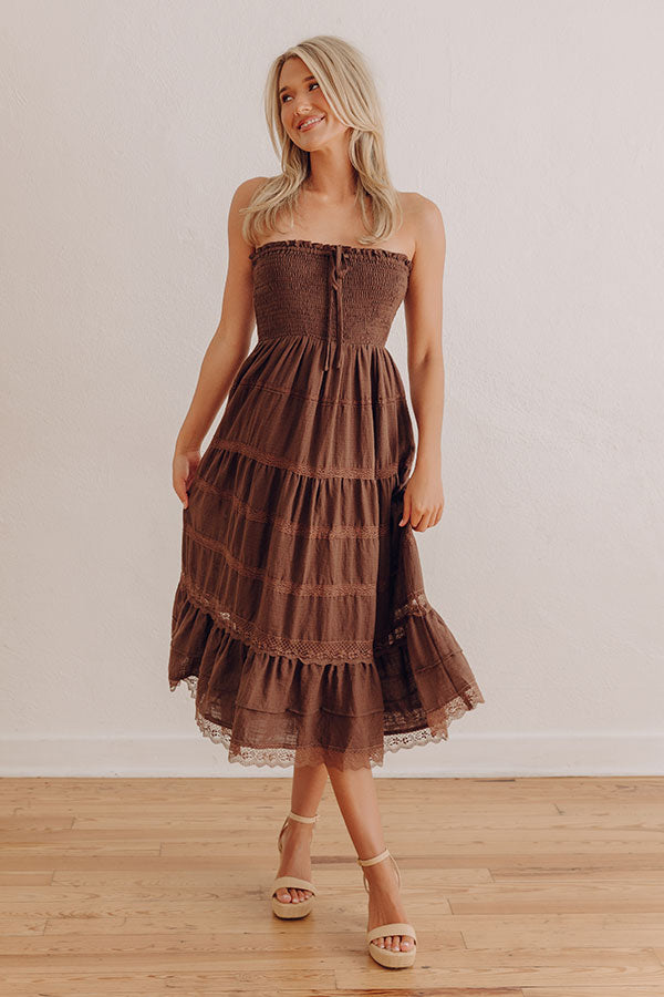 Patio Hangout Tiered Midi Dress Image - 1