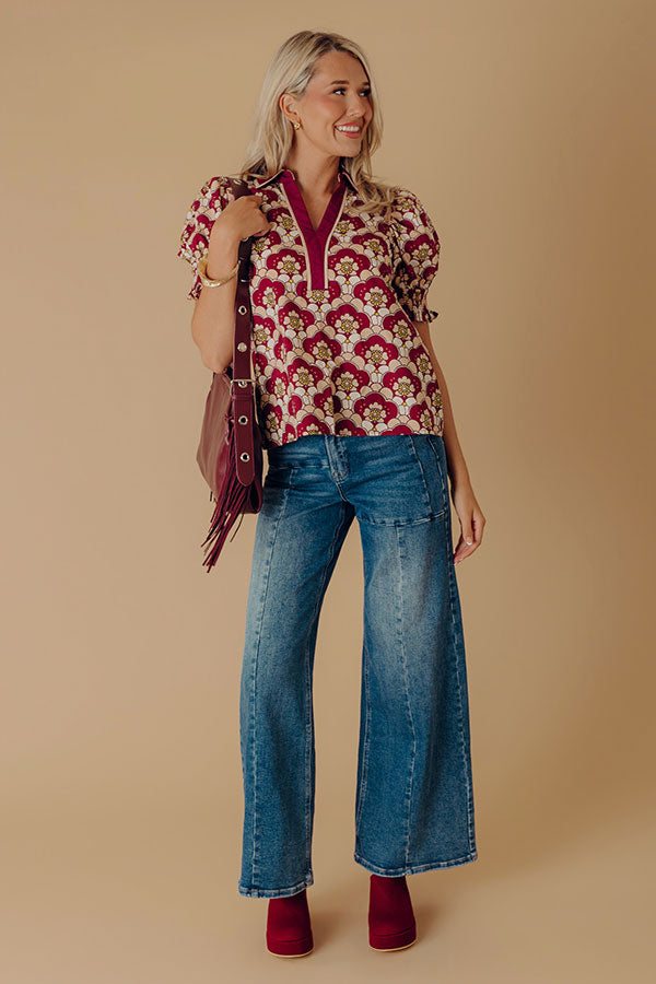 The Briar Midrise Tummy Control Wide Leg Jean
