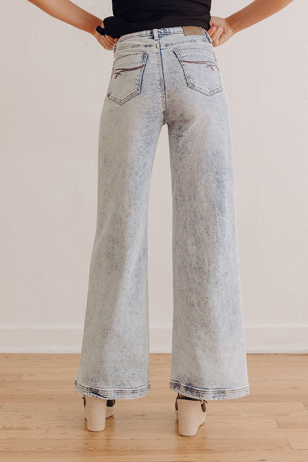 The Jayla High Waist Tummy Control Wide Leg Jean Image - 4