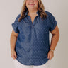 Easy Does It Chambray Top Curves Image - 1