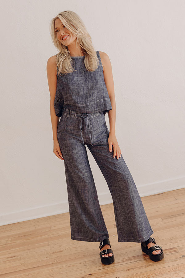 Lakeside Living Linen-Blend Midrise Wide Leg Pants Image - 2