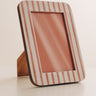 Love In The Details Stripe Photo Frame in Coral Pink Image - 1