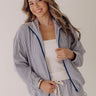 Seaside Charm Stripe Lightweight Jacket in Navy Image - 1
