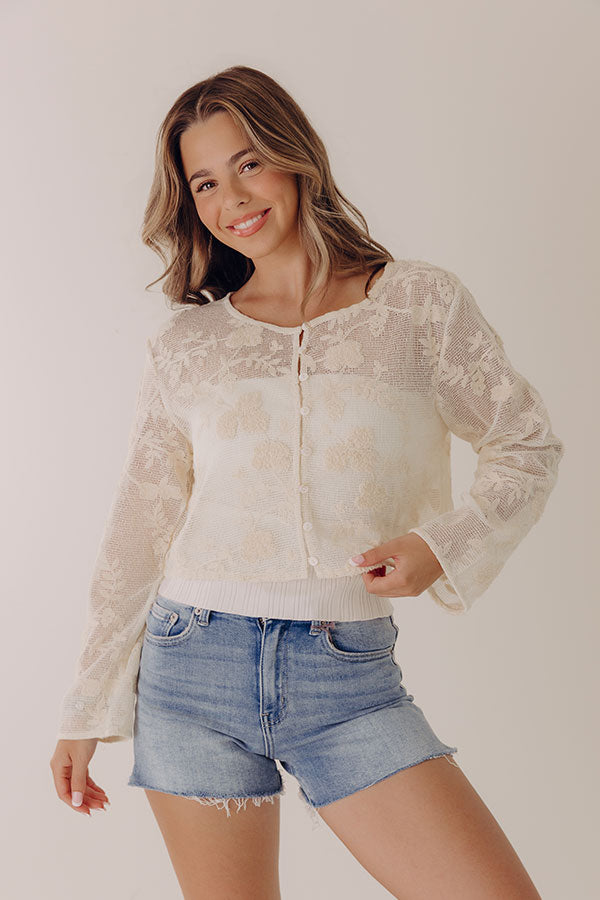 Boho Bliss Embroidered Button Up Top