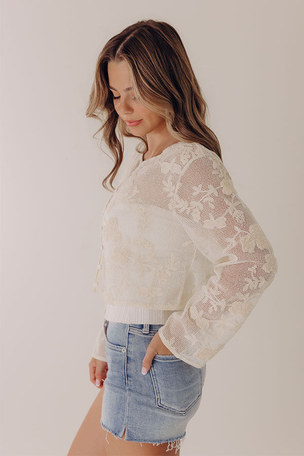 Boho Bliss Embroidered Button Up Top Image - 4