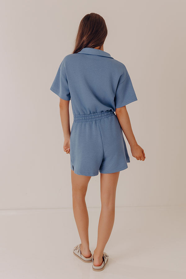 Simply Soft Scuba Romper in Riverside Image - 4